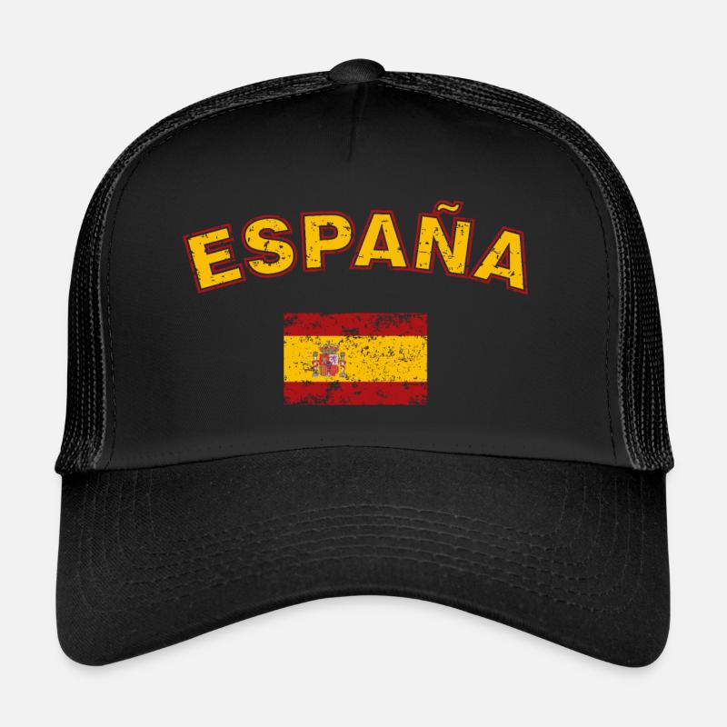 Flag of Spain, worn effect and text Trucker Cap