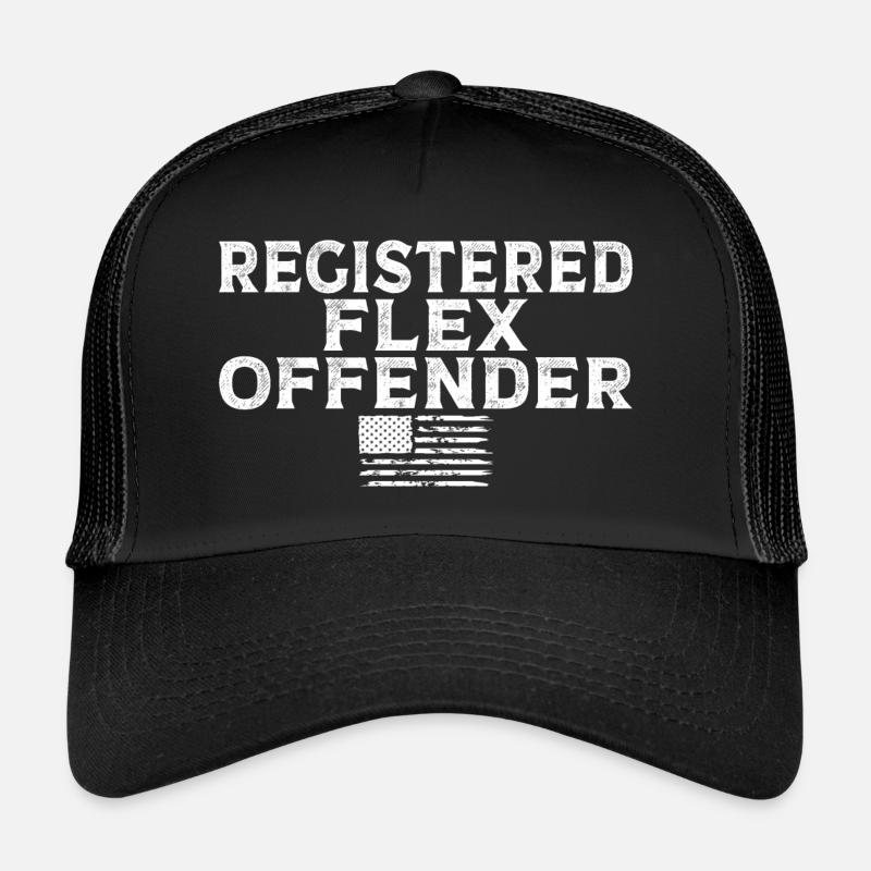 Funny Registered Flex Offender Bodybuilding Trucker Cap