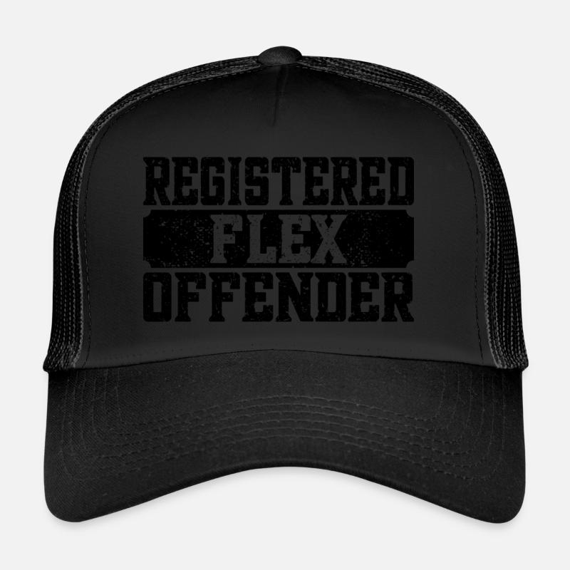 Vintage Registered Flex Offender - Trucker Cap - Schwarz/Schwarz