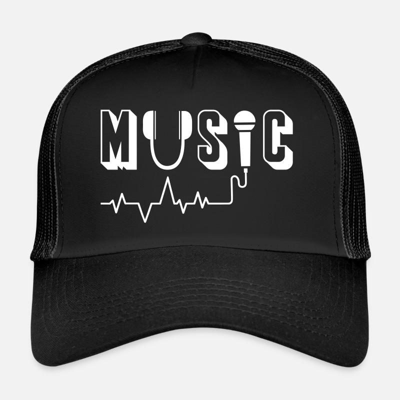 Music Addict - Trucker Cap - Schwarz/Schwarz