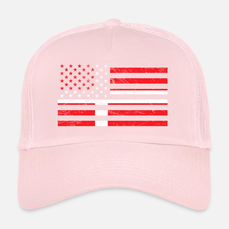 États-Unis Danemark Drapeau Casquette trucker 
