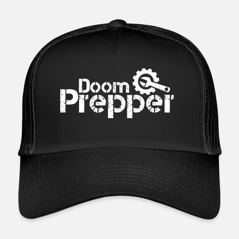 doom prepper craft white Trucker Cap