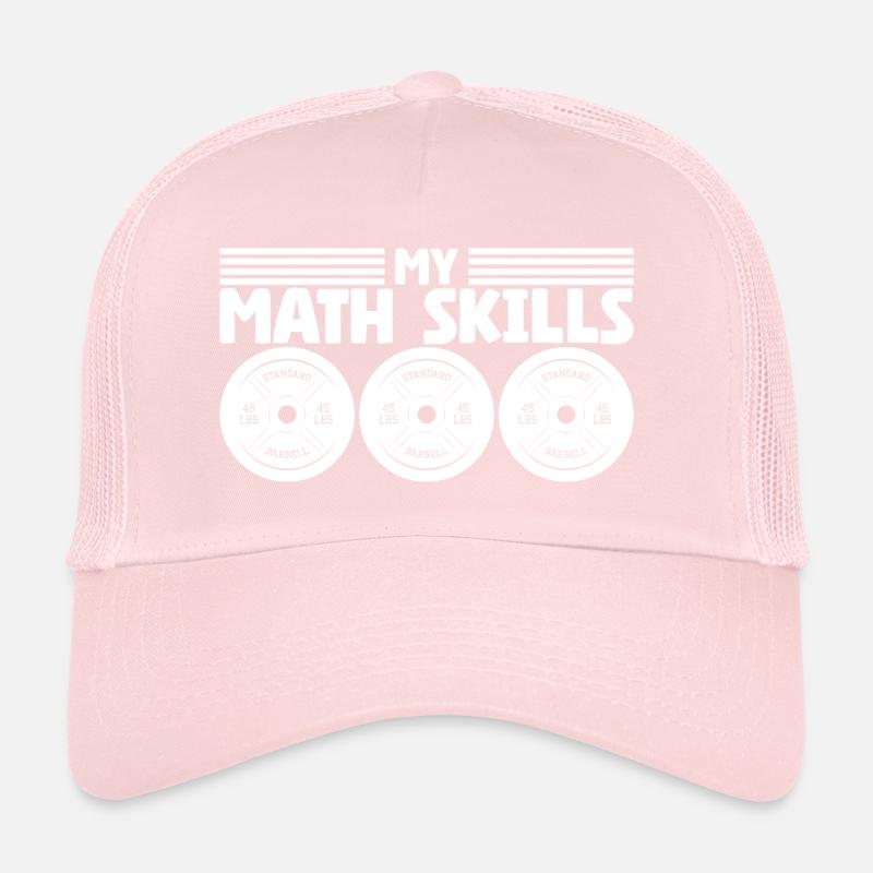 Weightlifter Weight Plates Bodybuilder Math Trucker Cap