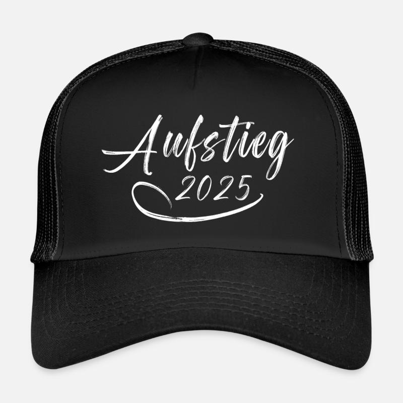Aufsteiger 2025 Aufstiegstrikot Aufstieg 25 - Trucker Cap - Schwarz/Schwarz