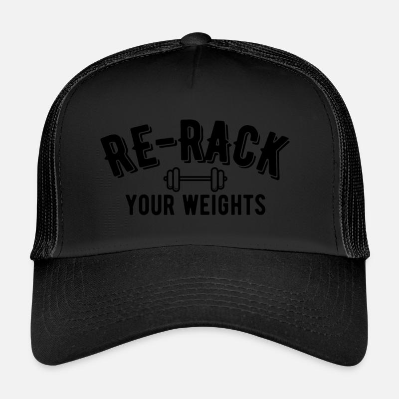 Re-Rack Your Weights Gym Workout Musculation Casquette trucker 