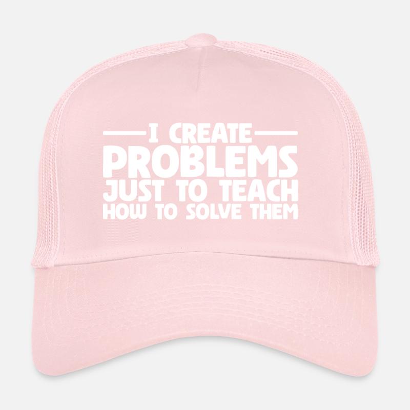 Math Teacher Pun Master Problem Trucker Cap