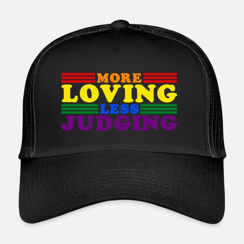 Womens More Loving Less Judging Diversity Trucker Cap