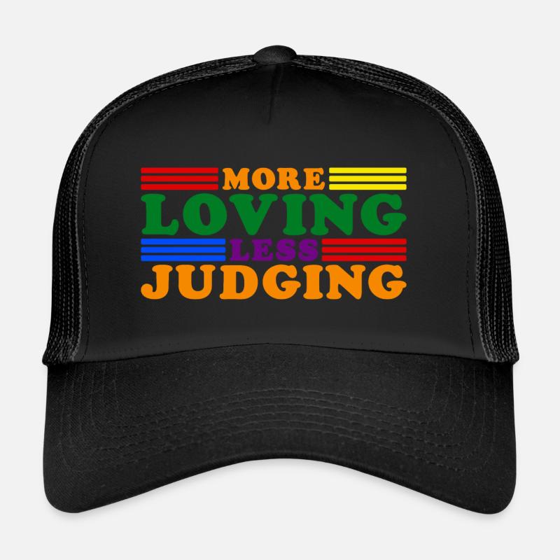 Womens More Loving Less Judging Diversity Trucker Cap