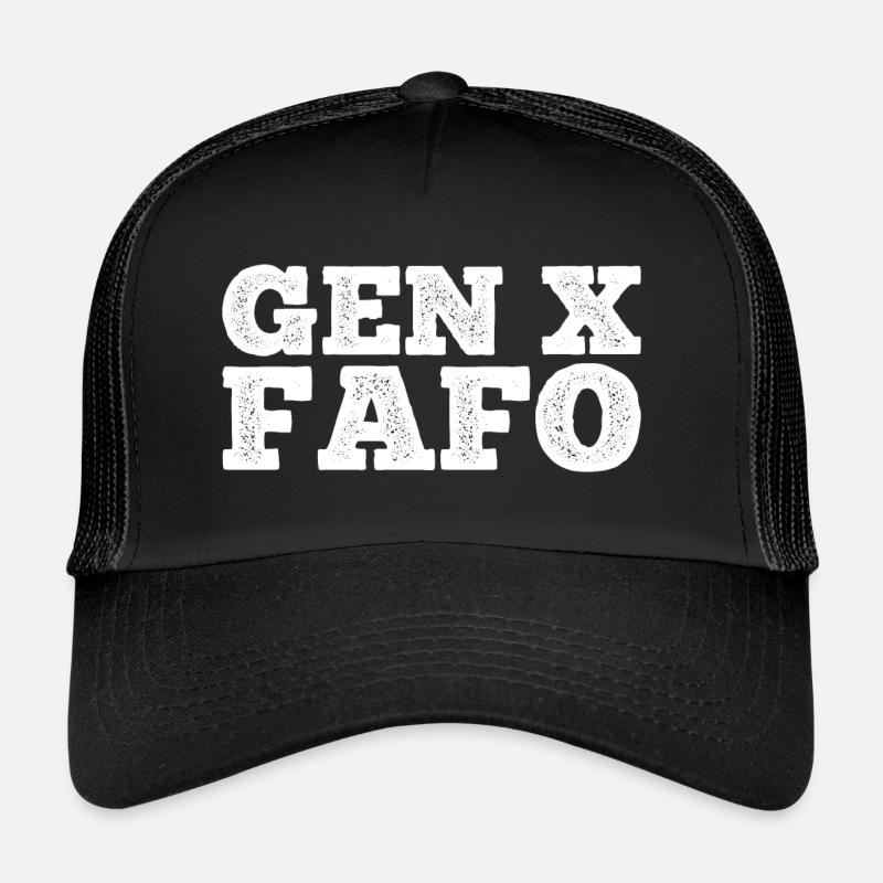 Gen X FAFO Génération X - Casquette trucker - noir/noir
