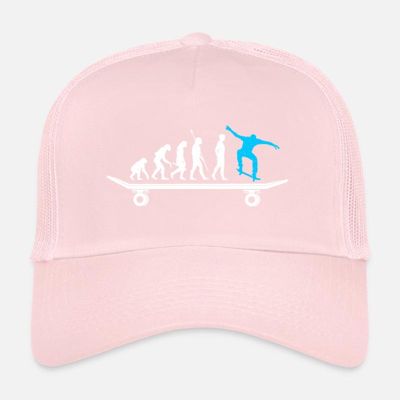 Skateboard Evolution Skateboarding drôle Casquette trucker 