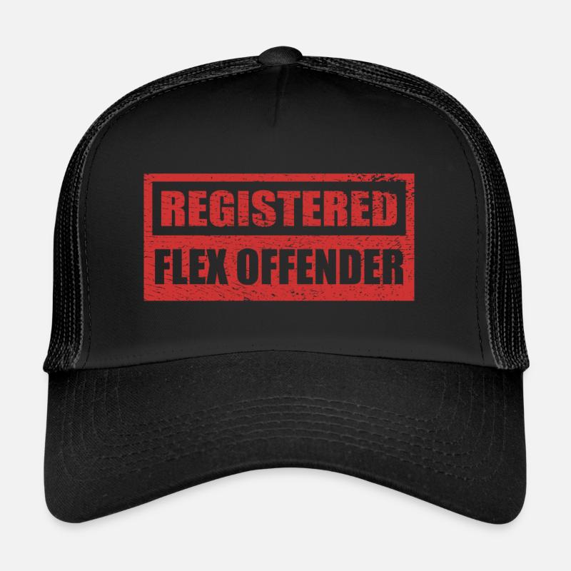 Funny Registered Flex Offender Bodybuilding Trucker Cap
