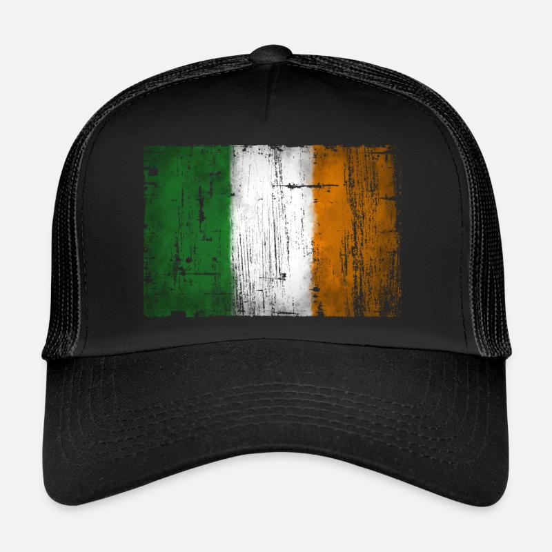 Irland - Trucker Cap - Schwarz/Schwarz