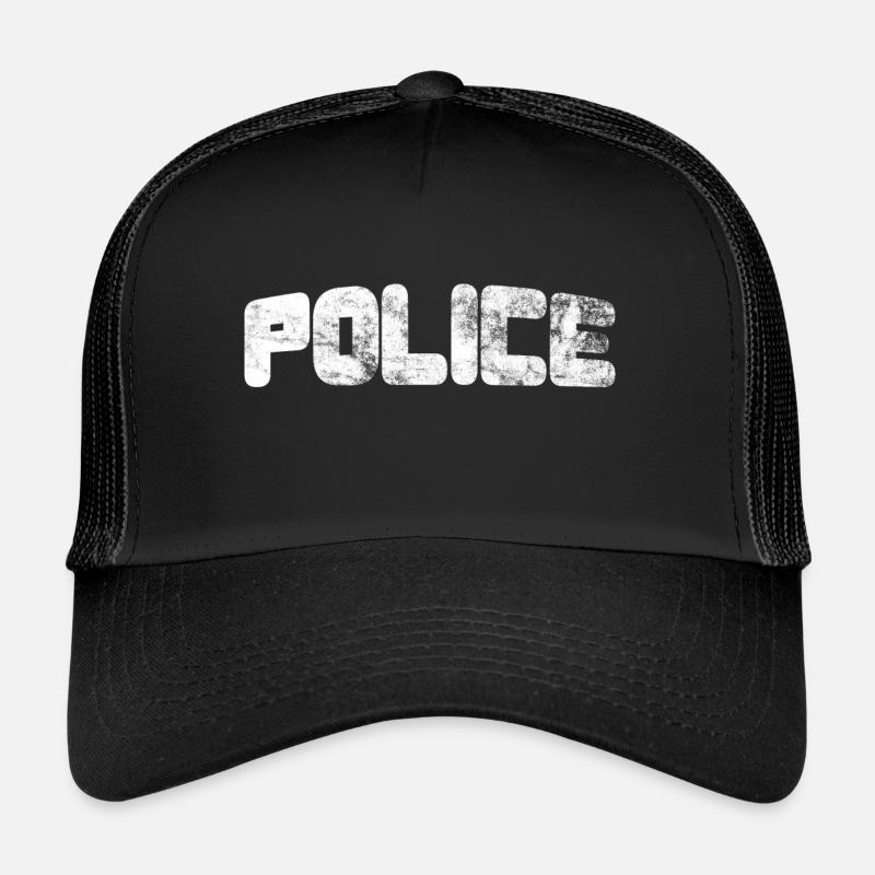 police - Trucker Cap - black/black
