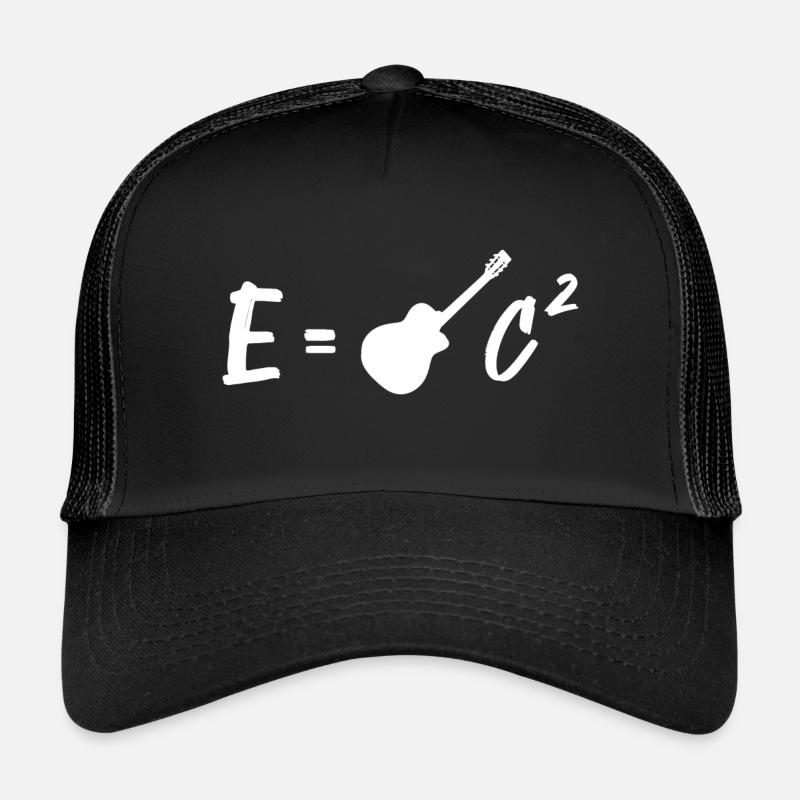guitare drôle drôle e = mc - Casquette trucker  - noir/noir