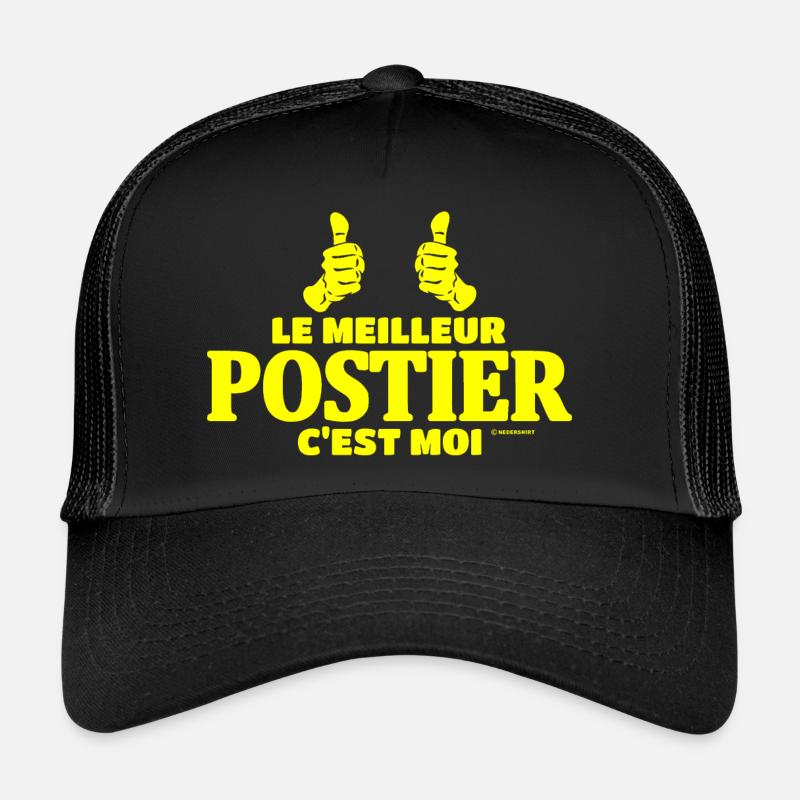 Le meilleur postier c'est moi - Casquette trucker  - noir/noir