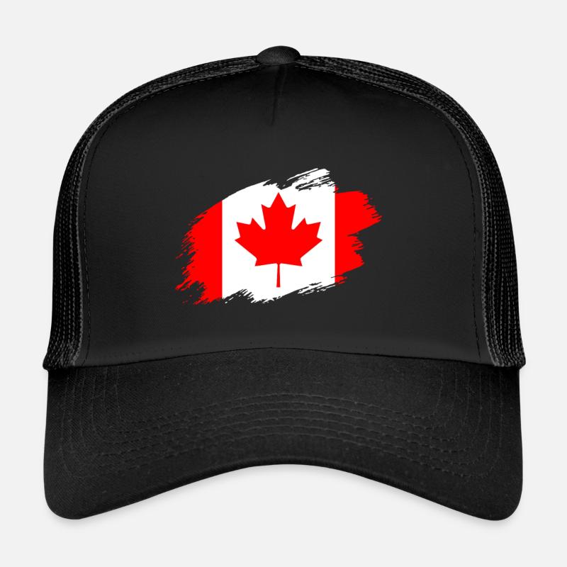 Canada Drapeau canadien drapeau coup de pinceau Casquette trucker 
