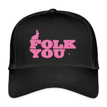 Folk is the New Punk - Trucker Cap - black/black - Front