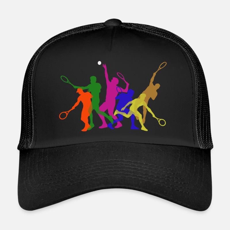 Tennis - Trucker Cap - Schwarz/Schwarz