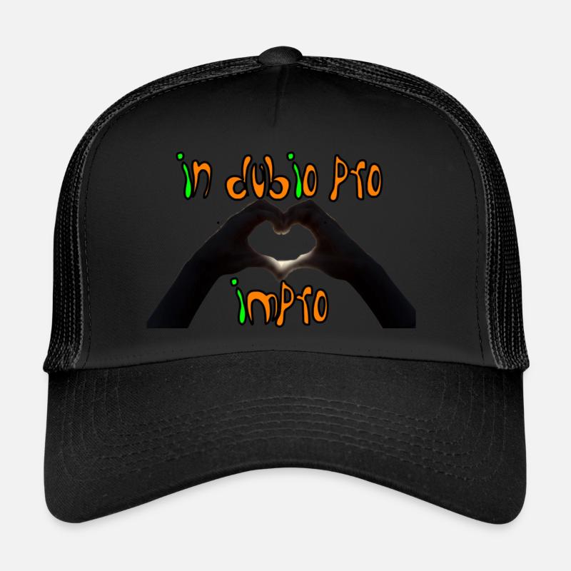in dubio pro impro - Trucker Cap - Schwarz/Schwarz