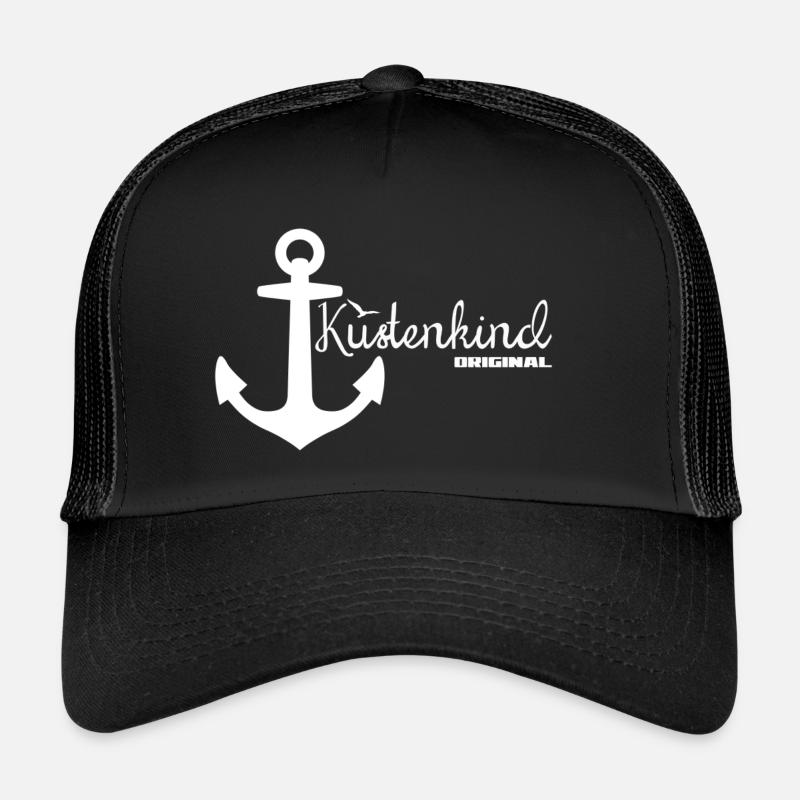 Küstenkind Original - Trucker Cap - Schwarz/Schwarz