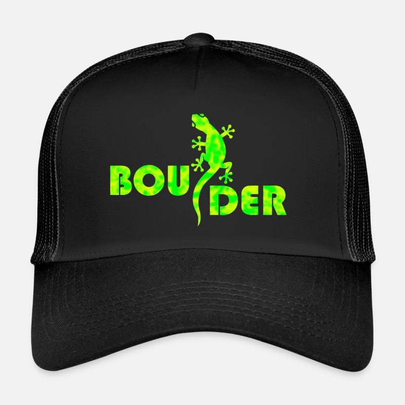 boulder bouldern boulderer boulding - Trucker Cap - Schwarz/Schwarz