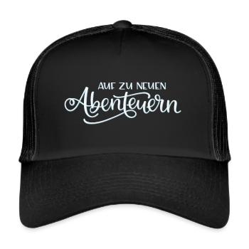 Neue Abenteuer - Trucker Cap - Schwarz/Schwarz - Vorne