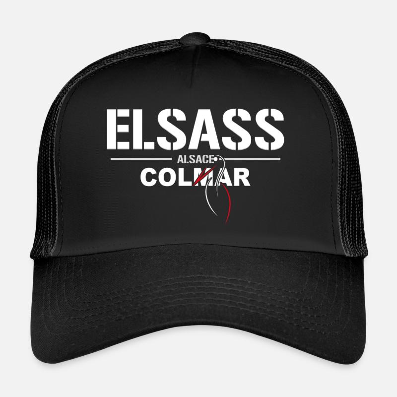 Alsace Colmar - Casquette trucker  - noir/noir