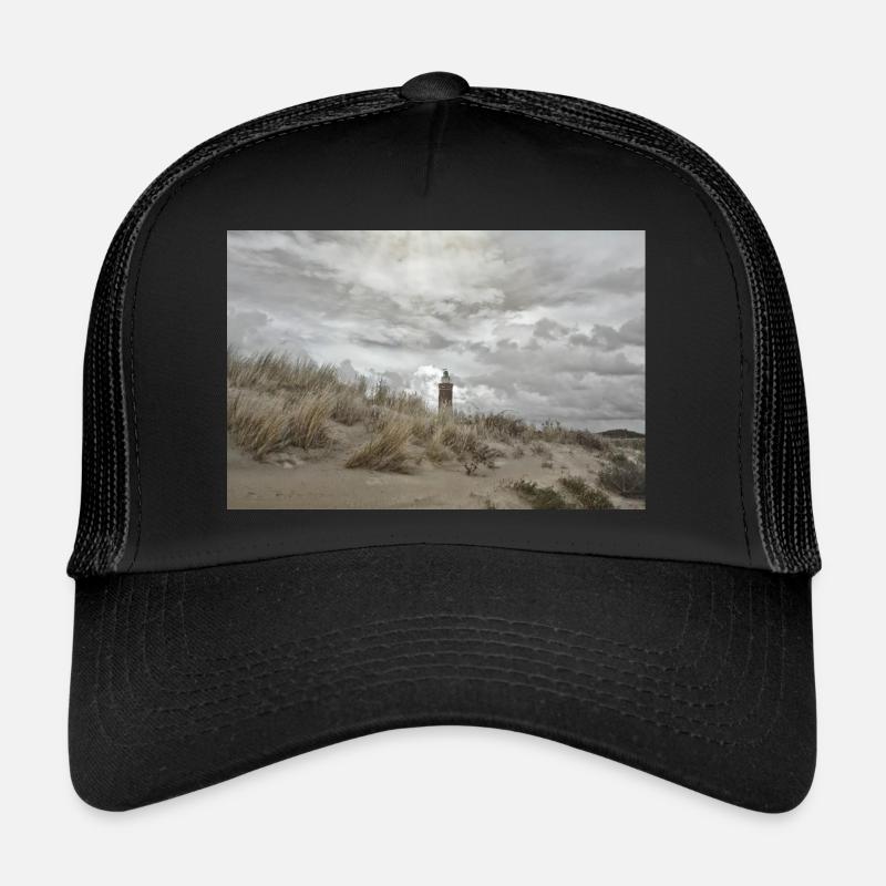 Lighthouse behind the dunes Trucker Cap