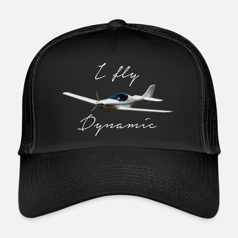 I fly Dynamic WT9 Ultraleichtflugzeug - Trucker Cap - Schwarz/Schwarz