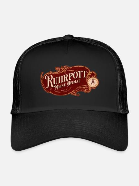 Ruhrpott meine Heimat - Trucker Cap - Schwarz/Schwarz - Vorne