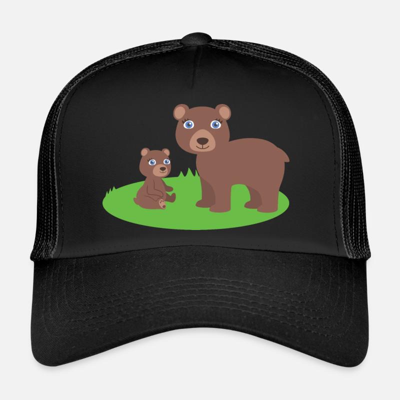 Mère ours avec l’enfant ours Casquette trucker 