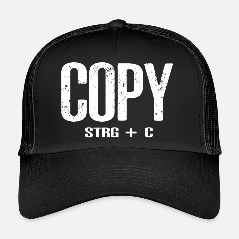copy strg + c - Trucker Cap - Schwarz/Schwarz