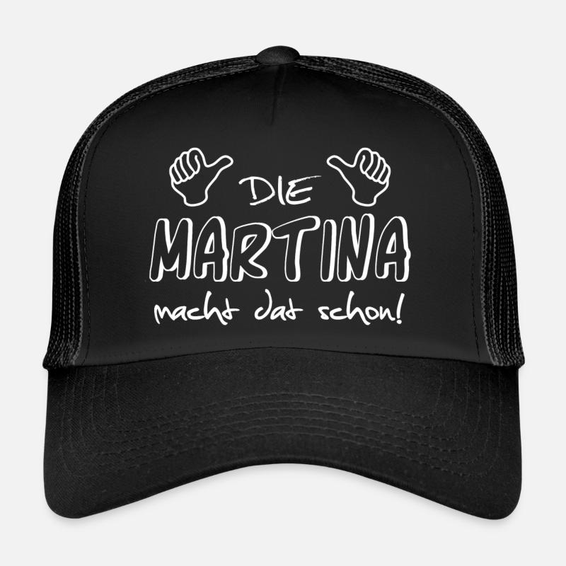 martina - Trucker Cap - Schwarz/Schwarz