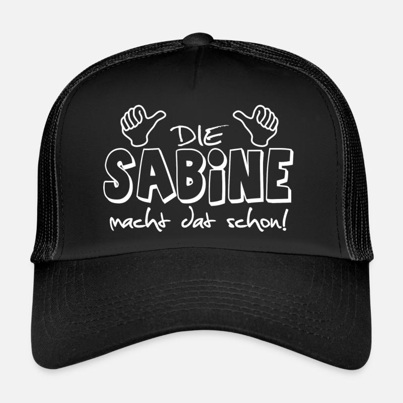 sabine - Trucker Cap - Schwarz/Schwarz