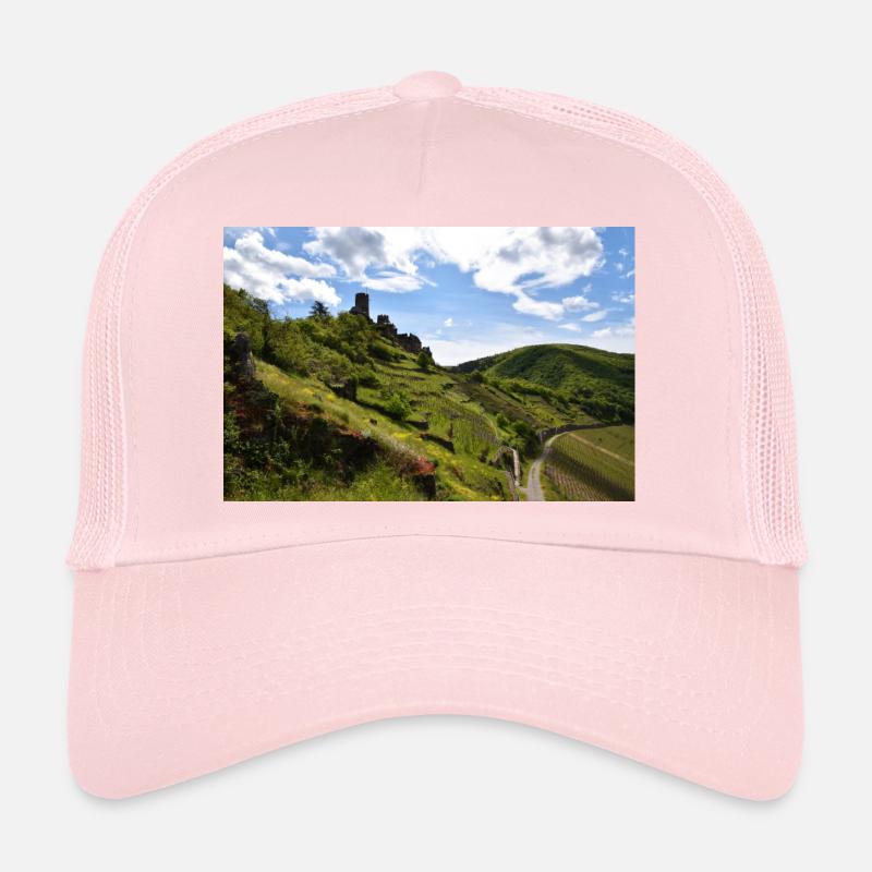 Moselle, château, vignoble, panorama Casquette trucker 
