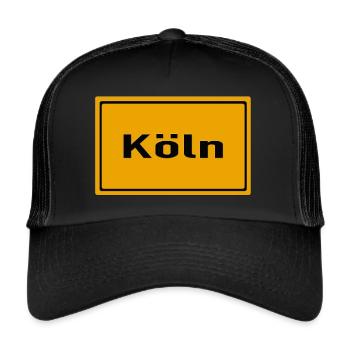Köln - Trucker Cap - Schwarz/Schwarz - Vorne