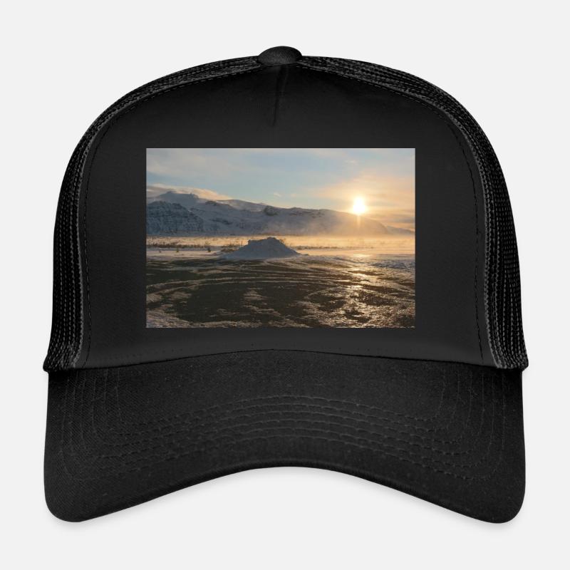 Glacier au lever du soleil Casquette trucker 