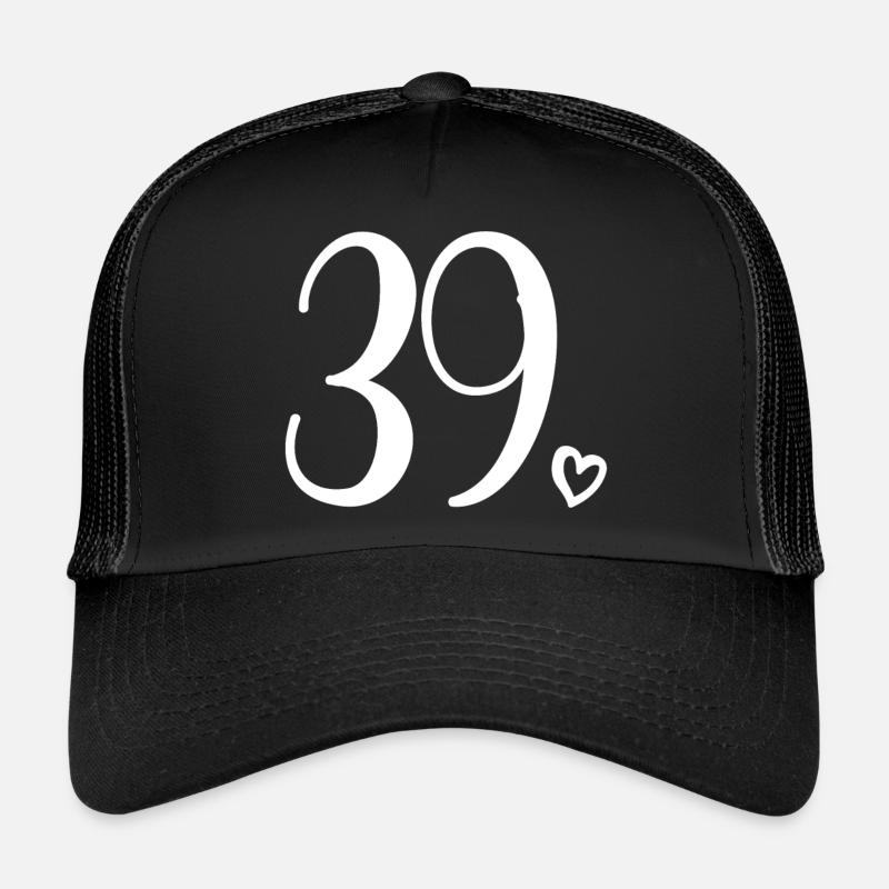 Numéro mignon 39, 39 ans, 39e cadeau d'anniversaire Casquette trucker 
