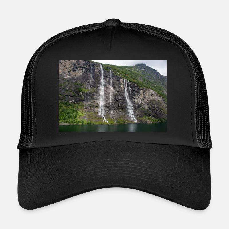 Seven Sisters Waterfall Norway Geiranger Trucker Cap