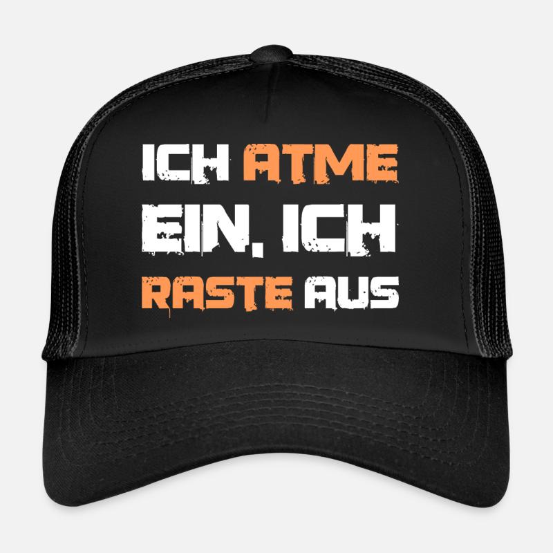Lustiger Spruch Ich atme ein Trucker Cap