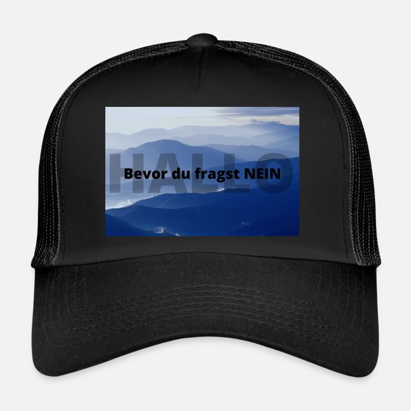 Presentie :Bevor du fragst NEIN: - Trucker Cap - Schwarz/Schwarz