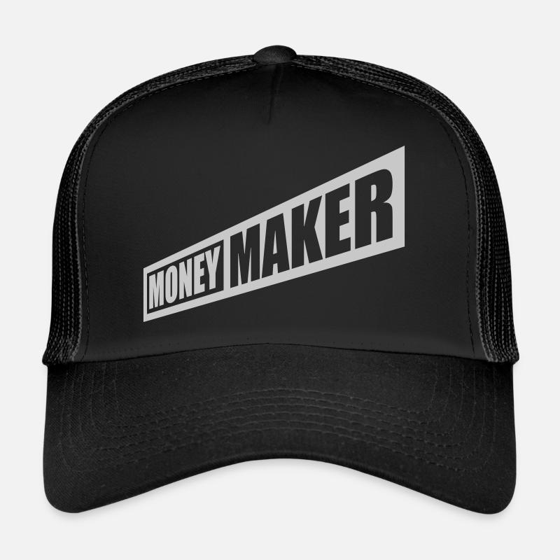 Erfolgreich Money Maker Logo - Trucker Cap - Schwarz/Schwarz