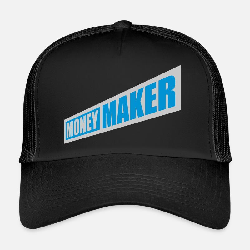 Money Maker Logo Text Trucker Cap