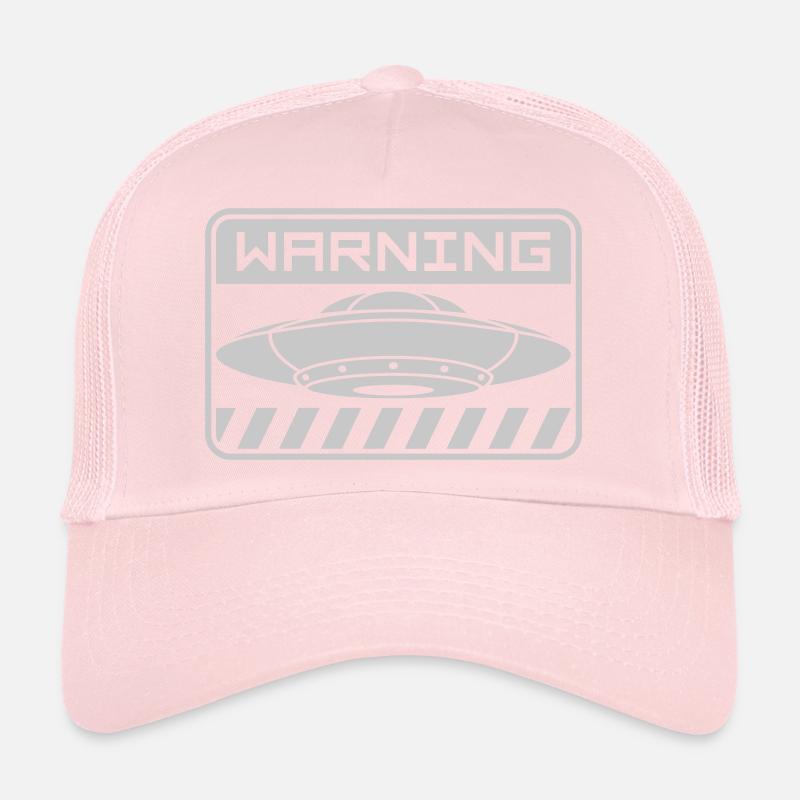 Shield Warning UFO's saucer Trucker Cap