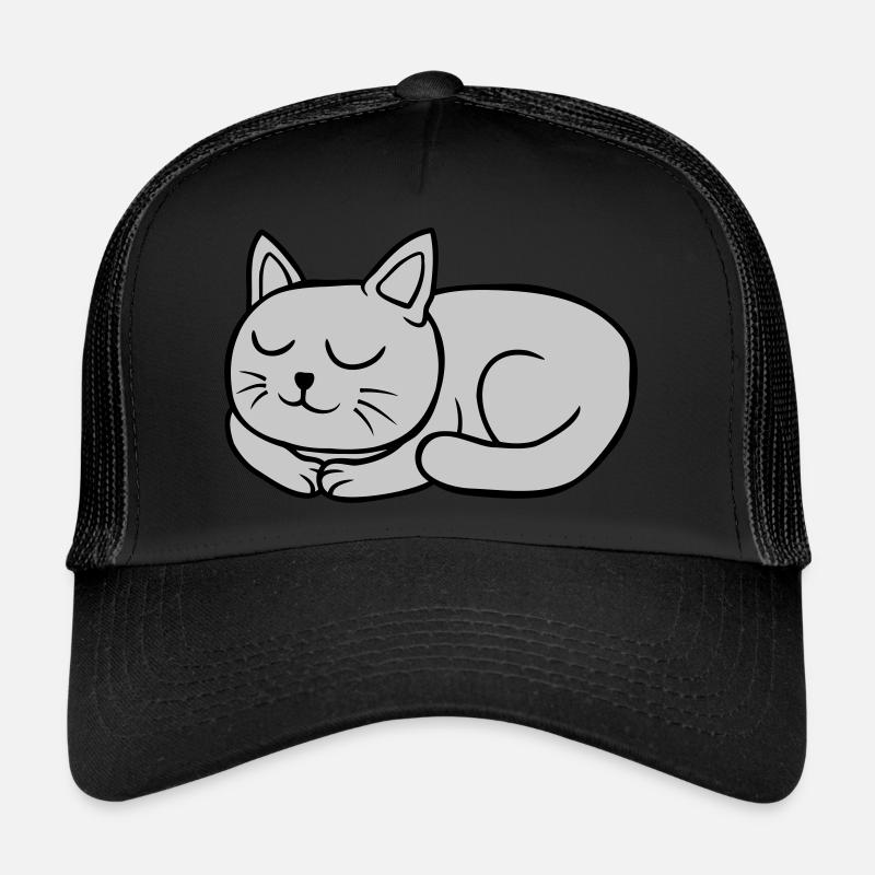 Dormir cher chat couché Casquette trucker 