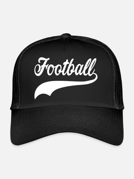swoosh de football - Casquette trucker  - noir/noir - Devant