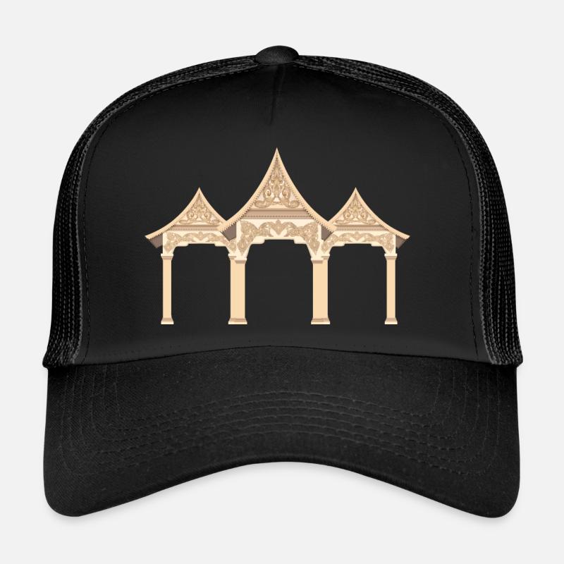 Temple door with Khmer decorations Trucker Cap
