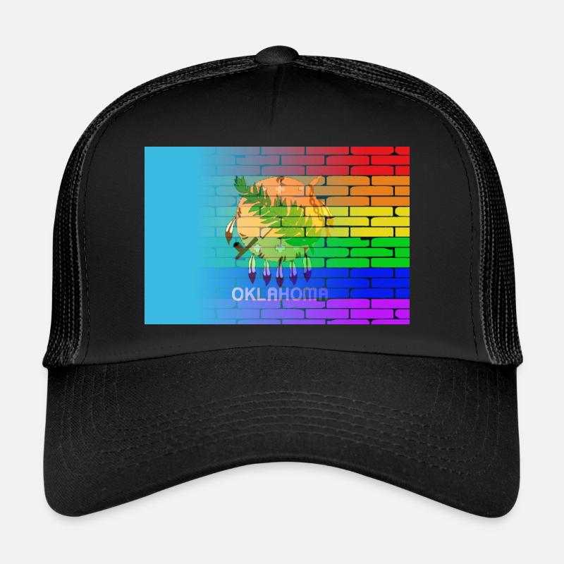 Rainbow Wall Oklahoma Trucker Cap
