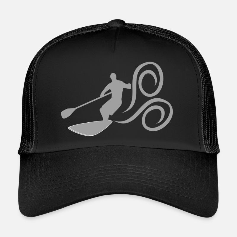 Paddeln Surfen - Trucker Cap - Schwarz/Schwarz
