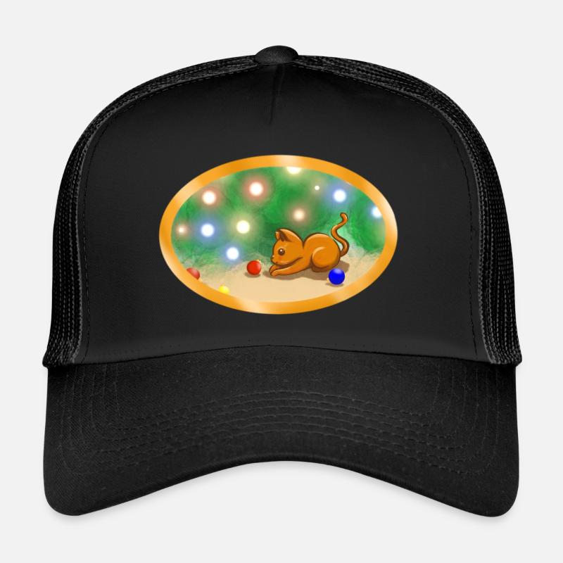 Chat de Noël Casquette trucker 